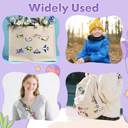 Cute Pins Bulk, Funny Lapel Badge Pins Rubber Brooch Pins for Backpacks, Hats, Bags - style: Airplane-30PCS