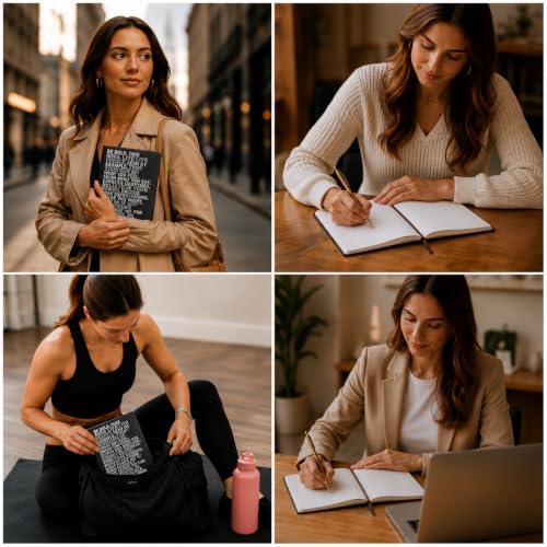 WORLD TRAVELER Large Lined Journal Notebook 256 Ruled White & Ivory Pages - color: Be Bold - Black