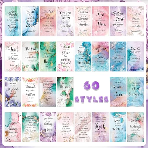 Estune 240 Pcs Bible Verse Cards bulk with Full Scripture, Bright Style - style: Bright Style