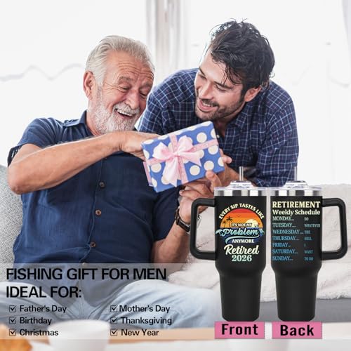 Retirement Gifts for Men Woman 2026 - Funny Retirement Tumbler 40oz, Retired Gift for Women Men Coworkers Boss From Colleague Friend Family, Goodbye/Going Away/Farewell Gifts Coffee Tumbler Cup - color: Retired 2025