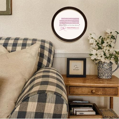 SkyCozy Christian Bible Verses Framed Wall Art Decor 10x10 Inch - color: Pink Bible(Wooden)-01