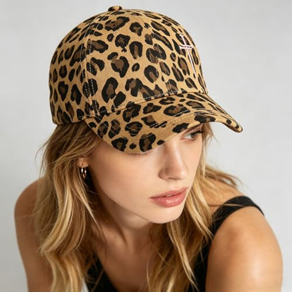 Quanhaigou Baseball Cap Dad Hat Adjustable Fashion Hats for Men Women Polo Trucker Unisex Style Headwear - color: Cross Leopard