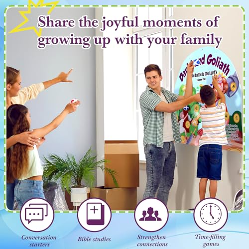 Soulchen David and Goliath Dart Board Game for Kids Religious Activities