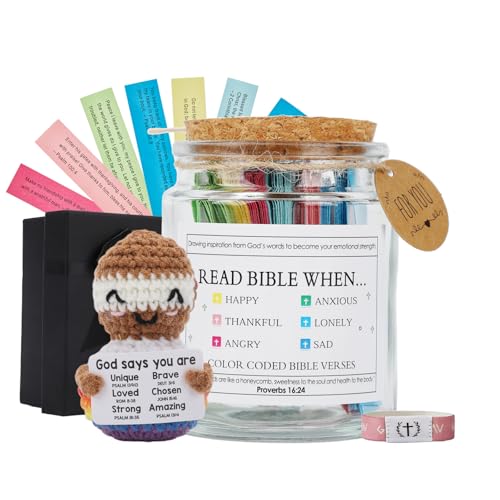 Read Me When Bible Verses Jar – Birthday Gifts for Women, Christian Gifts for Women, Graduations Gift for Her, Gift for Mom from Daughter