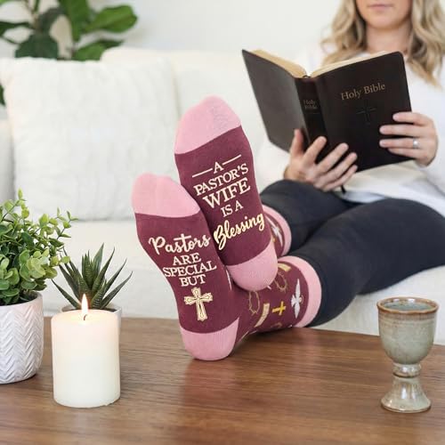 Pastor Appreciation Gifts - Pastor Socks for Men, Spiritual Gift for Pastor - color: Pastor Wife