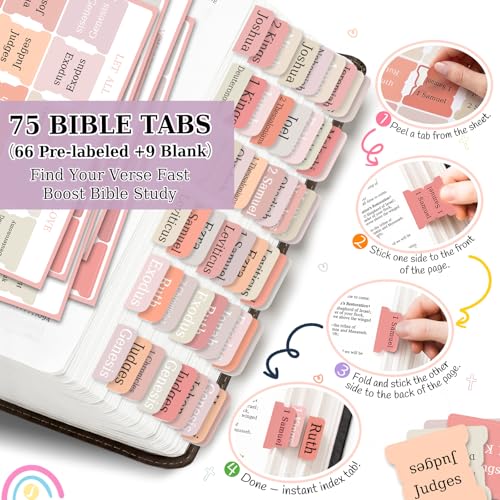 Christian Bible Verse Stickers 211 Set, Jesus Religious Scripture Stickers Waterproof for Faith Journaling Planner Laptop Vision Board Scrapbook Gifts (105 Sticker + 75 Bible Tabs + 31 Bookmarks)