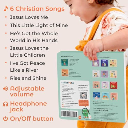 Cali's Books Jesus Loves Me Music Book for Toddlers 1-3 Years Old