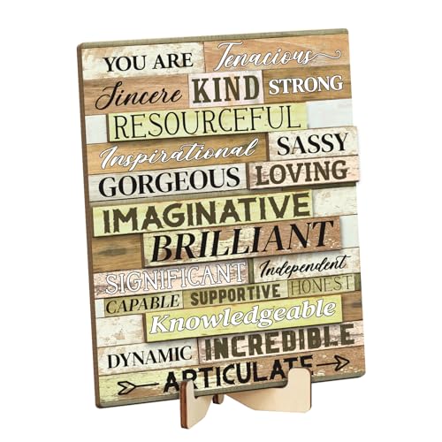 Putuo Decor Inspirational Desktop Sign, Positive Affirmation Table Decor, Encouraging Motivational Tabletop Display for Home, Office, Classroom - color: Affirmation Table Decor
