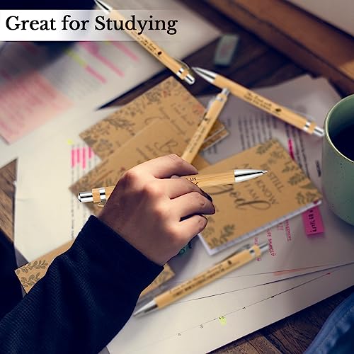 Ctosree 60 Pcs Bible Verse Notebooks Bulk with Pens Christian Gifts,Brown - color: as pictures shown