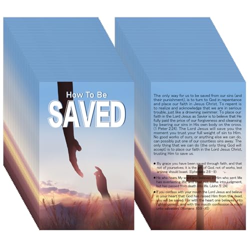 200 Pcs Gospel Tracts Salvation Cards KJV,How to Be Saved - style: How to Be Saved