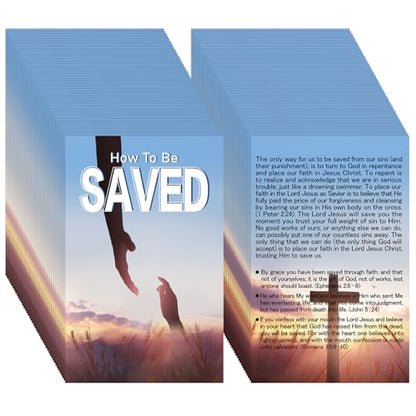 200 Pcs Gospel Tracts Salvation Cards KJV,How to Be Saved - style: How to Be Saved