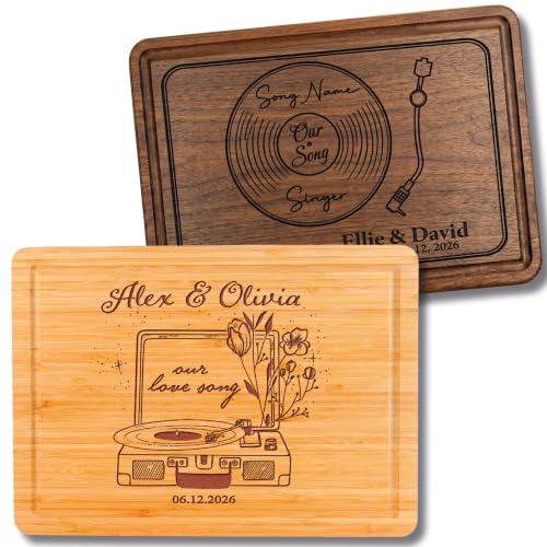 Custom Wood Engraved Outline Photo Cutting Board, Personalized Couple Picture Gift for Her Him, Anniversary Wedding Gifts 2026 2027, Engagement, Valentines, Mr and Mrs, Bridal, Bride Groom, Christmas