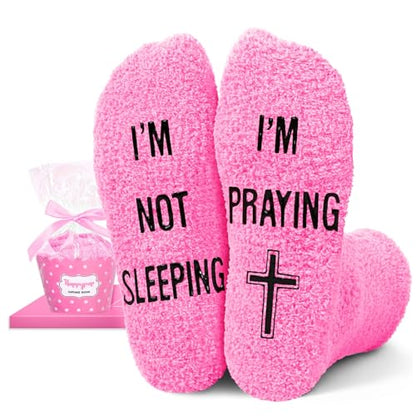 HAPPYPOP Christian Gifts Ideas - Easter Socks, Jesus Serenity Prayer Gifts, Religious Socks