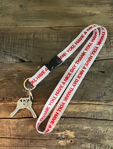Limeloot Lanyard – Soft Neck Lanyard with Quick Release & Key Ring – ID Badge Holder & Keychain Lanyard for Men & Women - color: Thank You