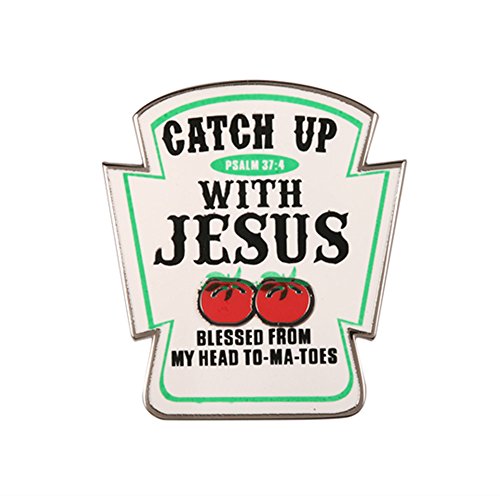 GuDeKe Catch Up with Jesus Christian Lapel Pins