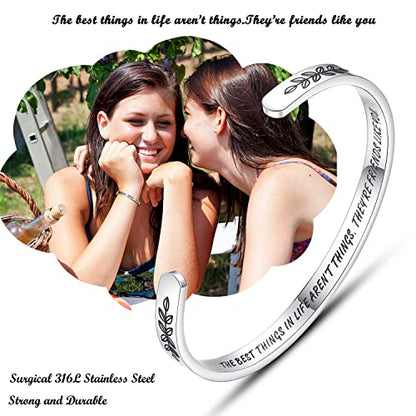 TONY & SANDY Cuff Bracelets for Women Teen Girls Best Friend Sister Mom Daughter Granddaughter Easter Birthday Mother's Day Christmas Stocking Stuffers for Teen Girls Women Jewelry - style: 0 - Friend Gifts - The best things in life aren’t things. They’re