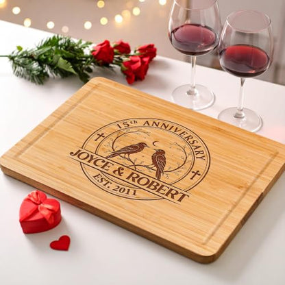 Personalized Religious Wedding Anniversary Cutting Board Christian Couples