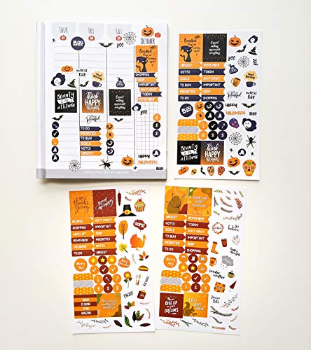 Vladi Creative Monthly Aesthetic Planner Stickers – 718 Matte, 13 Sheets of Seasonal, Holiday, Functional & Productivity Planner Stickers – Easy-Peel Set for Journals, Calendars & Scrapbooking