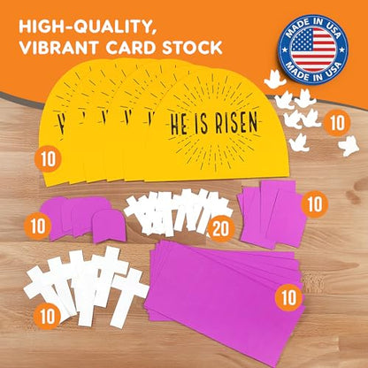 FreshCut Crafts Easter Diorama 3D Bible Craft Kit, 10 Pack