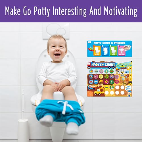 Potty Training Sticker Chart for Kids, 15 Incentive Potty Charts & 630 Stickers (Space, Farm, Dinosaur, Ocean, Construction Site) Potty Training Charts for Boys & Girls, Multiple Toddlers - style: Potty Training Incentive Charts