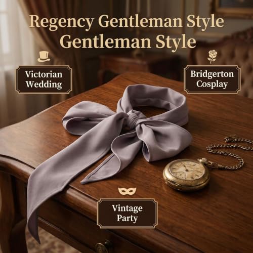 Unisex Renaissance Accessory Set with Scarf, Frilled Cravat, and Detachable Collar - color: Grey