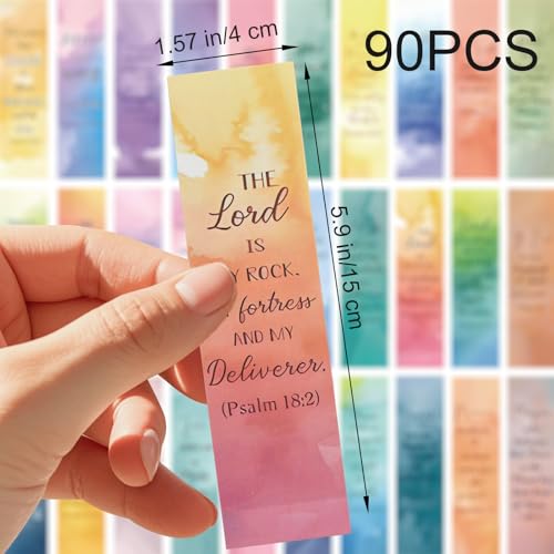 VANRA 90 Pack Christian Bible Verse Bookmarks with Inspirational Scripture