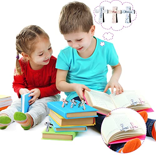 48 Pcs Magnetic Cross Bookmarks Bulk, Floral Style - style: Floral Style