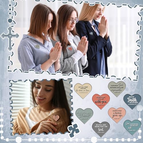 Landical 24 Pcs Jesus Christian Pins - style: Heart