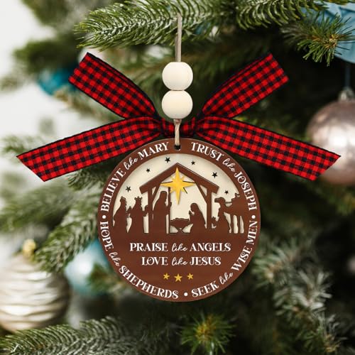 D4DREAM Religious Christmas Ornaments Wooden 3D - color: A03