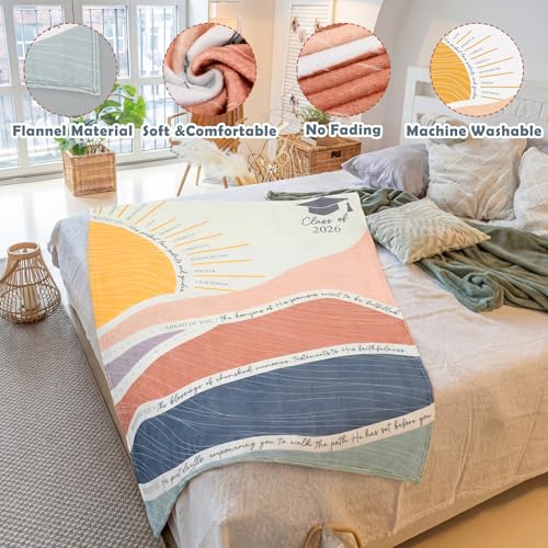 Graduation Blanket 2026 Abstract Faith Throw 50"x60" - style: Abstract