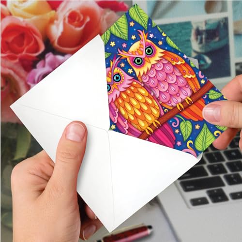 Best Card Co 1 Anniversary Greeting Card Birds of a Feather Owls C9321ANG - style: Birds Of A Feather