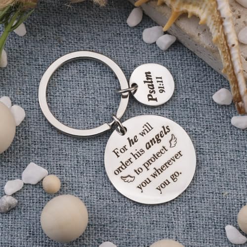 Christian Keychains Cross Keychain Bible Accessories Gifts Christian Gifts Religious Gifts - color: Pslam Keychain