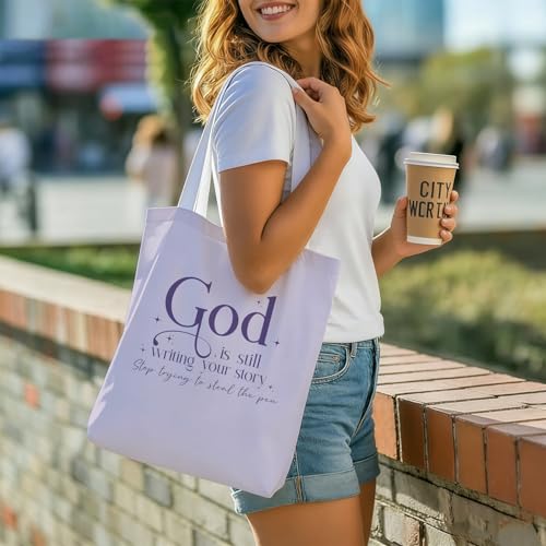 Bible Tote Bags Cute Christian Preppy Canvas Tote Bag Christian Gifts for Women Reusable Shopping Bags(Parent) - color: Bible-8