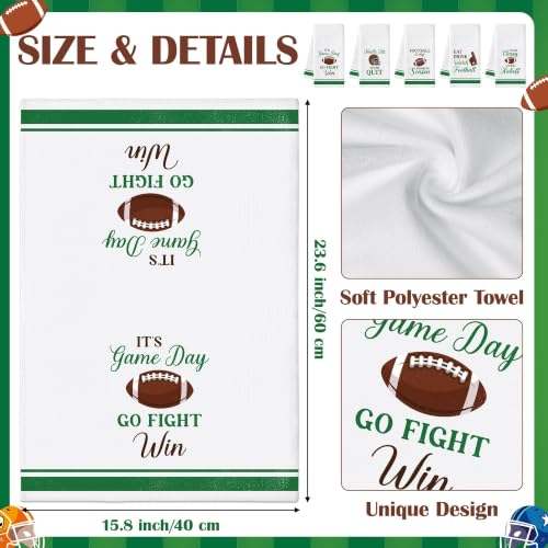 R HORSE 5 Pack Funny Football Kitchen Dish Towels - color: Football