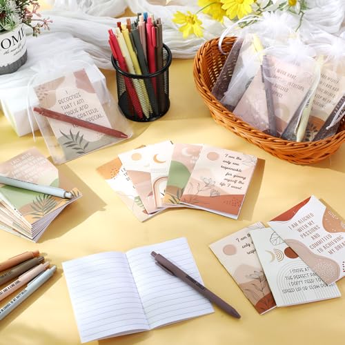 Mooliwe 24 Pcs Affirmation Notebooks Pens Bulk Gifts, Gratitude,Abstract - style: Abstract