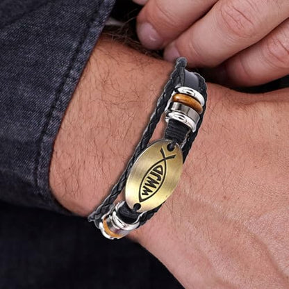 WWJD Bracelet for Men Women What Would Jesus do Bracelets - color: Style 1