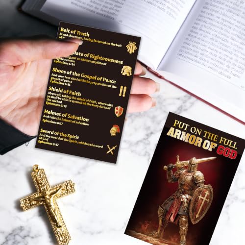 Armor of God Gospel Tracts, Christian Bible Verse Cards for Evangelism - color: Armor of God