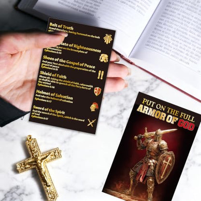 Armor of God Gospel Tracts, Christian Bible Verse Cards for Evangelism - color: Armor of God