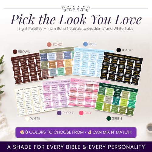 90 Christian Bible Tabs for Women & Men - Lavender Marble - color: Lavender Marble