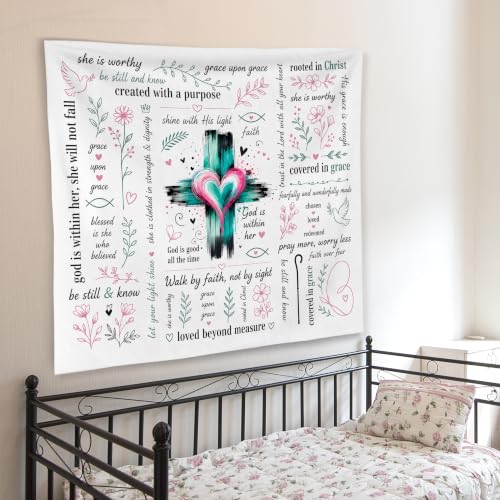 WNAGT Trendy Christian Tapestry Wall Hanging 50x60 Inch - color: K