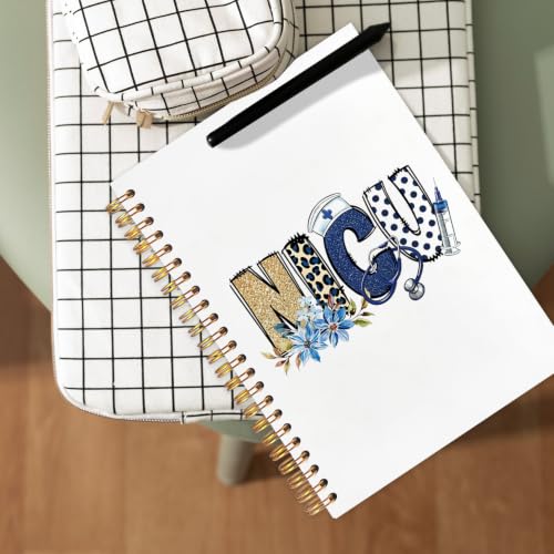 NATSUNO NICU Nurse Gifts Spiral Notebook Journal for Women 5.5x8.3in - color: White Labor and Delivery