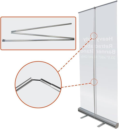 Retractable Roll up Banner Stand,Aluminum Roll Up Banner Display with Carrying Bag 36” x 80”for Trade Show Exhibition Store Displays (Stand Only) - size: 36 x 80 inch (Stand Only)
