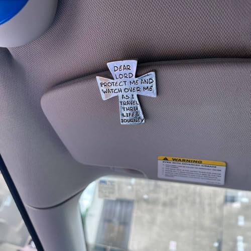 Sterling Gifts Cross Car Sun Visor Clip - Protect Me on Life's Journey