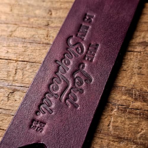 Leather Keychain, Christian Gifts for Men and Women, Full Grain Cowhide Debossed Bible Verse Flat Key Fob - color: Pentecost Red