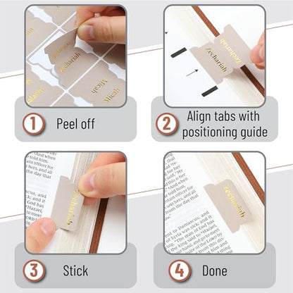 Mr. Pen- Laminated Bible Tabs, 75 pcs, Easy-to-Read & Apply - color: Mystic Forest