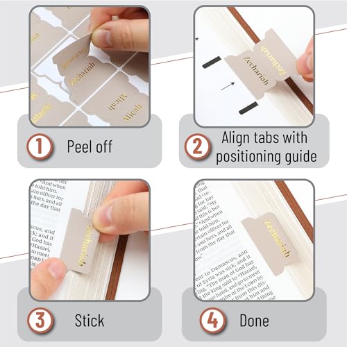 Mr. Pen- Laminated Bible Tabs, 75 pcs, Easy-to-Read & Apply - color: Mystic Forest