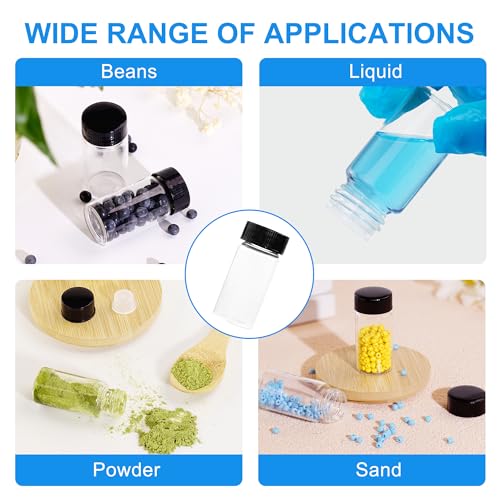 20ml Clear Glass Vials with Screw Caps 20PCS - style: 20ml-20pcs