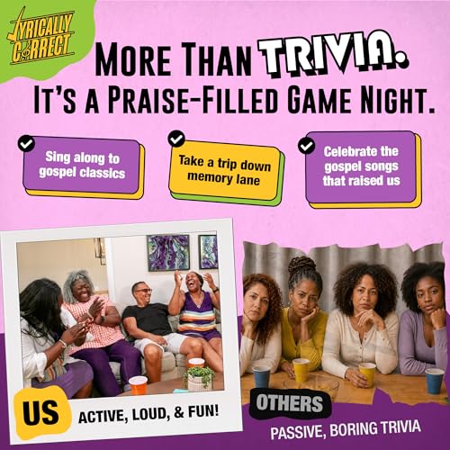Lyrically Correct Revival: Gospel Edition – Music Trivia Family Card Game
