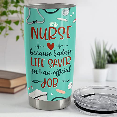 SANDJEST Personalized Nurse Tumbler - Inspirational 20oz & 30oz Tumblers with Lid - Gift for Nurses, Students, Graduation - color: Nurse 1