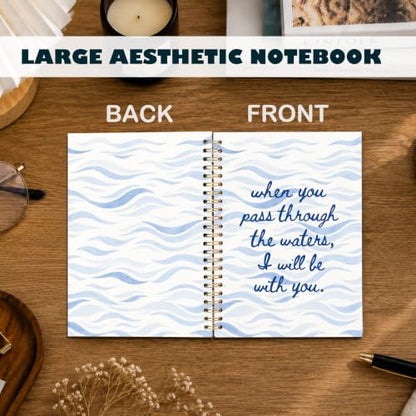 Blue Christian Ocean Notebook for Women Men 5.5x8.3 - color: Ocean